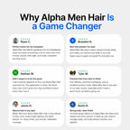 Alpha Men Hair. premium keratin hair building fibers for men with thinning hair