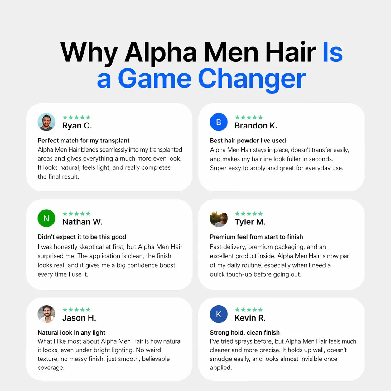 Alpha Men Hair. premium keratin hair building fibers for men with thinning hair